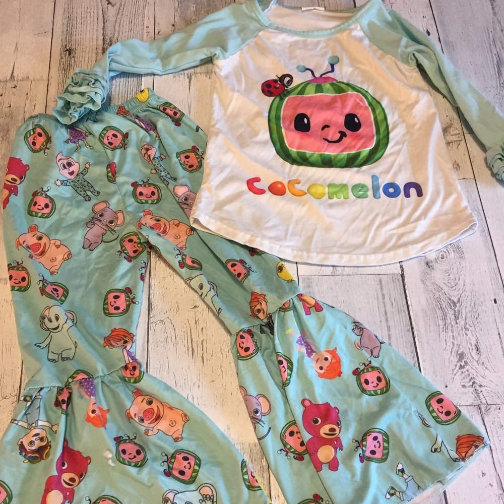 Cocomelon Ruffle Top and Bell Bottom Set